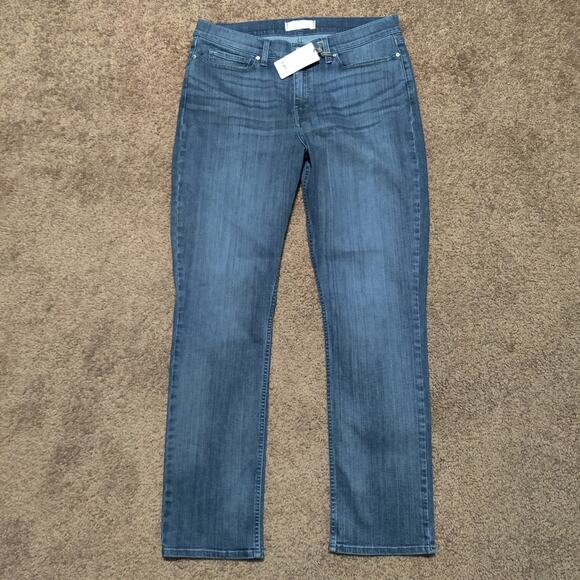 Yummie Jeans Denim Straight Leg Blue Denim Women's Size 34 x 31 Stretch New NWT - Picture 1 of 10